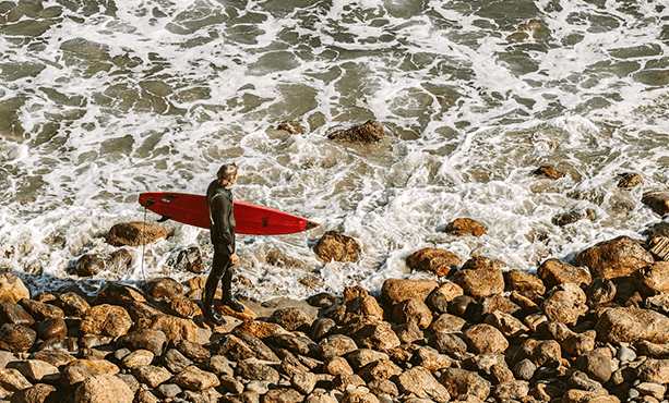 Surfer with Surfboard